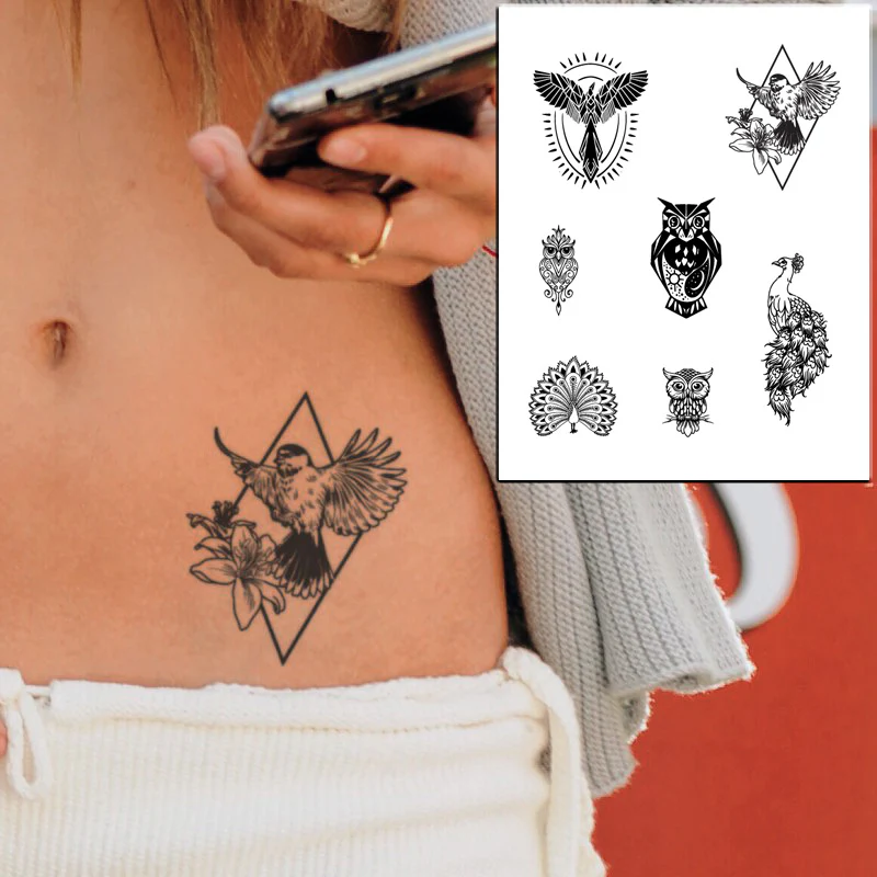 Inked Bird Mosaic